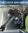 Citroen C4 Mk2 Door Hinges Front Left And Right With Check Strap Stopper Limiter OEM 9181H9 Replacement Part on green car