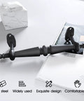 9 Inch Barn Door Pull Handle Set In Rustic Black Aluminum, shown in ergonomic design with smooth grip, easy install