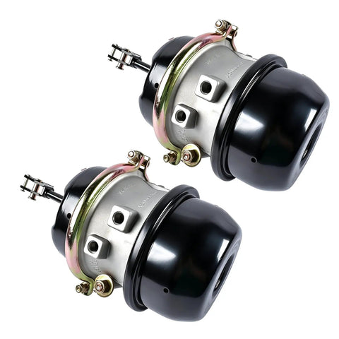 Two Pack Type 30 By 30 Beefed-Up Air Brake Chamber With Welded Clevis Three Inch Stroke Replacement For Haldex GC3030LCW Bendix NT3030ELS-WC