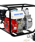 Gas Powered 2 Inch Semi Trash Water Pump With 212cc 4 Stroke Engine 158 GPM High Flow 26 Feet Suction 105 Feet Lift Heavy Duty