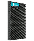 Gamechanging 1 Pack Egg Crate Acoustic Foam Panels High Density Soundproof WallTiles 2x48x24 inch black polyurethane panel.