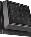 Close-up of Solar Attic Vent Fan No Wiring Needed, Up To 400 CFM Airflow For Attics Up To 500 Sq Ft with 12W monocrystalline solar panel.