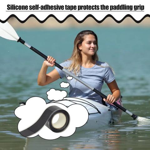Leak Proof Silicone Tape That Sticks Like A Champ No Glue Needed, Self Fusing Pipe Wrap For Plumbing Repairs, Flexible Waterproof Sealant Band For Leak Prevention And Home Maintenance, used on kayak paddle.