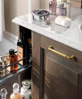 Boss Brushed Gold Cabinet Pulls With Fluted Texture 5 Inch Hole Center Drawer Handles on bathroom vanity drawer
