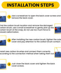 Installation steps for 120 Pieces Carbon Brushes Set For Electric Motors In 12 Different Sizes Must Have Repair Kit For Angle Grinders Circular Saws And Electric Hammer Drills