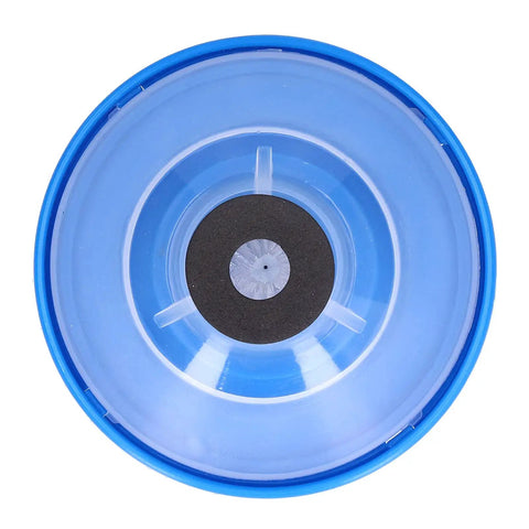 Top view of Hassle Free Shockproof Drill Dust Collector Clip, featuring screw-off clear cover, fits 4 to 10mm bits.