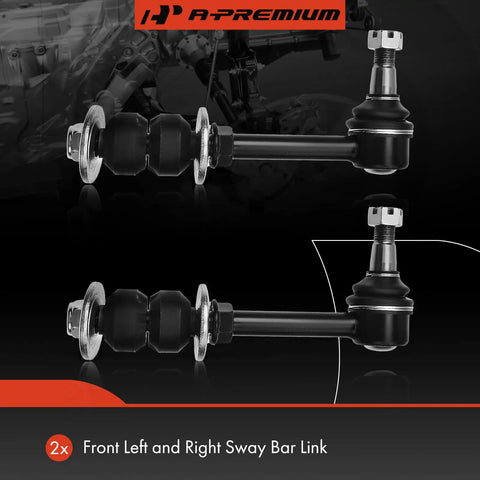Front Sway Bar End Links For Dodge Ram 1500 2000-2001, Ram 2500 2000-2002, Ram 3500 2000-2002 4WD Only, stabilized pair