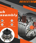 Rear Wheel Bearing And Hub Assembly For Kia Sorento 2016 2017 2018 2019 2020 FWD 5 Lug Fits Rear Left And Right With ABS On Hub 5 Bolt Replaces WA512646 diagram