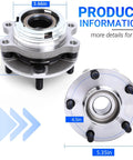 2 Pack Front Wheel Bearing And Hub Assembly Double Row Chrome Steel Fits 32 Spline Hubs For Popular Sedans And SUVs ISO IATF Certified