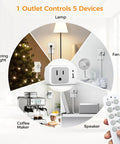 Wireless Remote Control Outlet Kit With 2 Remotes And 5 Outlets, Easy Plug And Play, A No Brainer For Controlling Hard To Reach Appliances From Sofa Or Bed, Ideal For Seniors And Pregnant Women, 100 Ft Range; remote and outlet use
