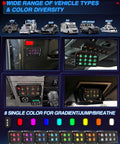 8 Gang RGB Wireless Switch Panel With Auto Dimming And Memory On Off Push Button Car LED Touch Switch Box in vehicles