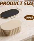 Eight Pack Heavy Duty Furniture Sliders For Carpet And Hardwood Flooring featuring a cushioned buffer, measuring 24 x 14.5 cm.