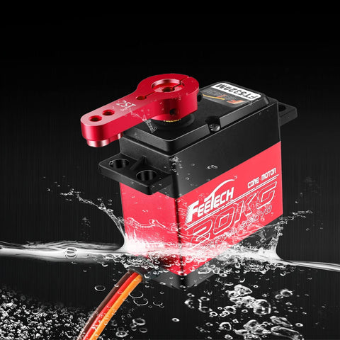 2 Pack 20Kg High Torque RC Servo Motor Waterproof Digital Servo Full Metal Gear Aluminum Case 180 Degree Control