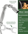 Lead-Free Metal Handheld Shower Head With No-Nonsense High-Pressure 2.0 GPM Spray, Nickel Finish with custom wrench