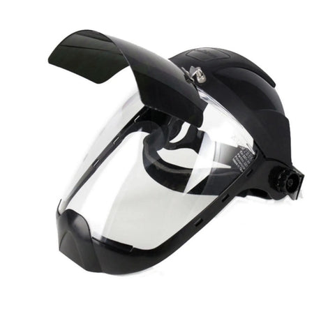 Lightweight Face Shield With High Impact Crown And Ratchet Headgear For Work Sites Grinding Plasma And Flame Cutting ANSI Z87.1