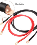 UL Tested 10 Pack 8 AWG Heavy Duty Copper Ring Terminals Set With Three Eighths Inch Ring And Heat Shrink Tubes close-up view