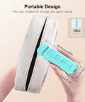 Gritin blue clip-on reading light; front view shows 3 color temps and 5-level brightness