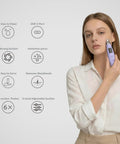 Person using Face Pore Vacuum Blackhead Remover With 3 Suction Levels And 6 Interchangeable Probes Dope Portable USB C Rechargeable Kit