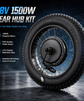 48V 1500W Electric Bicycle Conversion Kit For 20 Inch Rear Hub Wheel With PAS Sensor And LCD Display Dope Upgrade