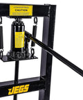 Beefed Up 6 Ton Hydraulic Shop Press With Lever Action Bench Top Design 18 Inch Working Range Includes 2 Press Plates Open Frame