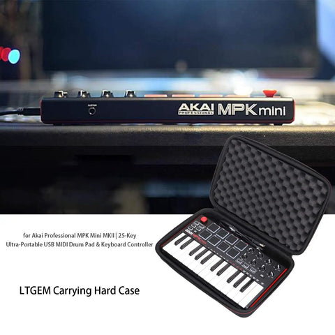 Durable EVA Hard Case For Akai MPK Mini MK3 And MPK Mini Play MK3 25 Key USB MIDI Keyboard Controller with open foam interior