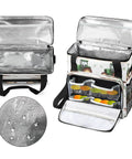 Farm Style Coffee Maker Travel Bag With Pockets For K Cup Pods Waterproof Durable Polyester Foam Lined Storage Case For Single Serve Brewers Portable Organizer For Road Trips And Home Office with open compartments and water-resistant material