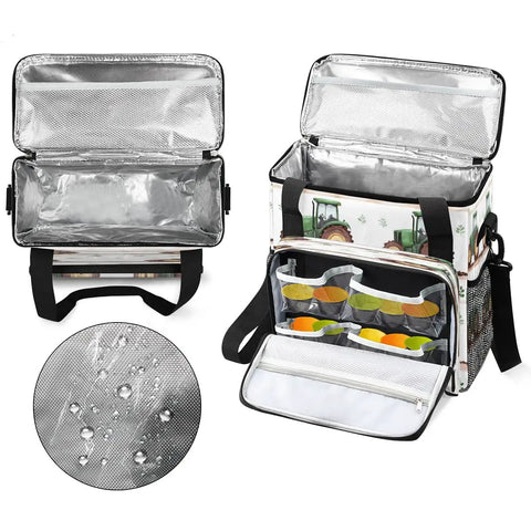 Farm Style Coffee Maker Travel Bag With Pockets For K Cup Pods Waterproof Durable Polyester Foam Lined Storage Case For Single Serve Brewers Portable Organizer For Road Trips And Home Office with open compartments and water-resistant material
