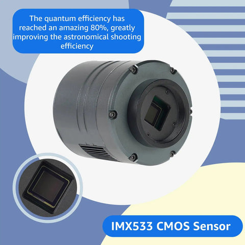 605CC Cooled Astrophotography Camera with Double Layer Semiconductor Cooling and 9MP IMX533 USB 3.0 Color Telescope Sensor