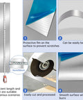 Two-piece 304 stainless steel gap-filler trim strip, brushed finish, 30 x 3 x 0.04 in for home kitchen sheet metal