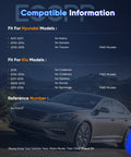 Compatability information for Rear Five-Lug Wheel Bearing And Hub Assembly With ABS Compatible With Hyundai Azera Sonata Tucson and Kia Cadenza Optima.