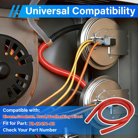 Tubo flessibile per pressostato di forno ad alta temperatura,ID 3/16 Inch ID 19 Inch , per Rheem, Ruud, Goodman, Weather King e oltre 35 marche; ricambio n. 79 21491 83 per un'installazione rapida e senza problemi