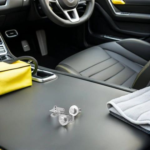 30 Pairs M6 Silver Metal Body Bolts And U Nut Clips Kit For Car Bumper And Body Panels With Firm Grip And Vibration Resistant Retainers To Cut Replacement Needs Auto Fasteners For Hood Guard And Bumper Liner on car console