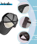 Breathable Trucker Hat for Men No Crying On The Yacht Style Plain Cap With No Sweat Band, mesh panel, sweatband, adjustable buckle