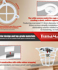Straight Up Heavy Duty White Sprinkler Cage Guards Designed To Block Accidental Hits On Recessed Ceiling Pipes with screws