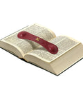 Red Leather Weighted Bookmark With Bronze Accent Corner Page Holder For Books Open Page Weight Reading Accessory Desk Decor Epic Gift