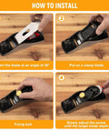 Steps to install heavy duty seven inch block plane for woodworking with an adjustable hardened alloy steel blade.