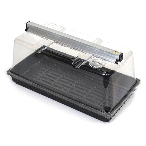 Prism Lens Powered LED Mini Greenhouse Kit With NanoTech Light Reflector And Double Thick Tray for seed starting and propagation