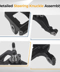 Top Shelf Front Right Steering Knuckle Assembly Fits Ford Ranger 2001 To 2009 Rwd Coil Setup Passenger Side, detailed view.