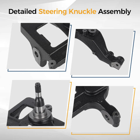 Top Shelf Front Right Steering Knuckle Assembly Fits Ford Ranger 2001 To 2009 Rwd Coil Setup Passenger Side, detailed view.
