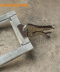 8-Inch Sheet Metal Bender Hand Seamer Locking Tool clamping metal frame, flat head, durable high carbon steel construction