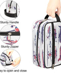 Go To Travel Toiletry Bag For Women And Men Foldable Dopp Kit With Aircraft Pattern, featuring handle and zipper details