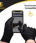 Schneider black nitrile exam gloves, latex-free and powder-free, disposable large 100-count box