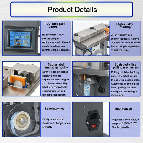 Top Tier Semi-Automatic Labeling Machine For 90 Degree Corner Sealing with PLC control and high-quality worktop.