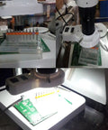 Microscope inspecting 10Pcs PCB Drill Bits Set Spiral Flute Carbide 0.3mm To 1.2mm For Printed Circuit Board on workbench