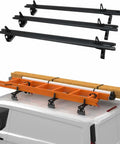 Aluminum Van Roof Rack With No Drill Installation For Ford Transit, Ram ProMaster, And Nissan NV Vans, Aerodynamic Quiet T Slot
