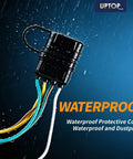 Super Long 26 Foot 4-Way Flat Trailer Wiring Harness With Pure Copper And Nylon Sleeve For Boat Rv Utility Trailers Up To Over Eighty Inches Wide waterproof connector with 4 wires
