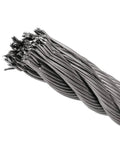 Close-up of 164 Ft One Quarter Inch Stainless Steel Wire Rope Cable 7x19 Aircraft Cable for Railing and Heavy Duty Zip Line 6400 Lb Breaking Strength
