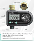 Three Program Garden Hose Sprinkler Timer with Brass Inlet and Dial, Weatherproof Design for Automatic Irrigation
