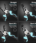 4-Piece Heavy Duty Snap Ring Pliers Set For 7 Inch Internal And External Circlip Pliers With 5/64 Inch Tip, includes straight and bent tools