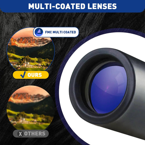 Mini Monocular Telescope 30x25 HD High Powered Scope For Adults, Perfect For Stargazing, Hunting, Bird Watching, Hiking, Concerts, Travel, And Scenic Views, Black Finish, multi-coated lens close-up